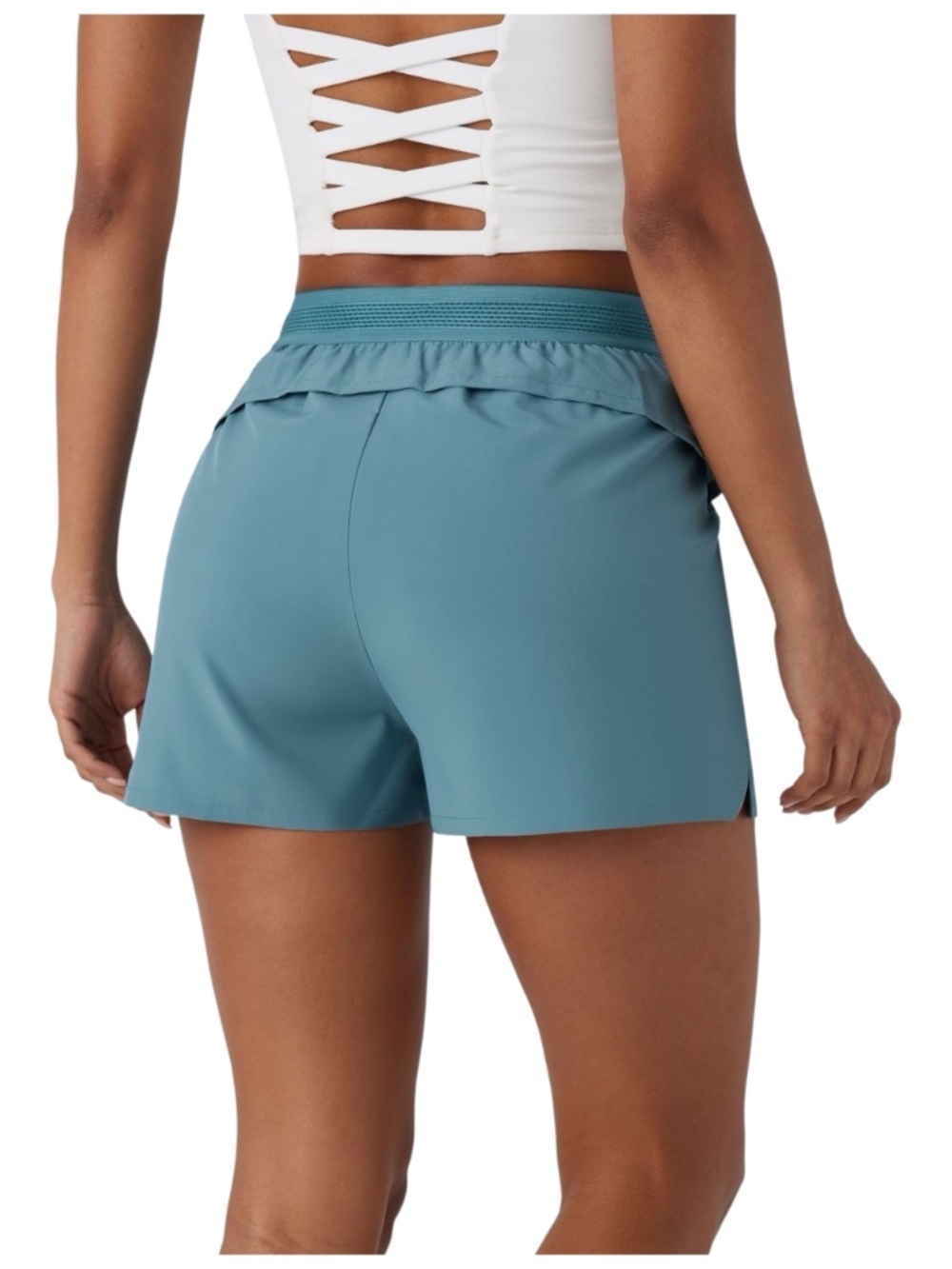 Halara Breezeful Side Zip Pocket Ruffle Quick Dry Shorts, Med, NWOT